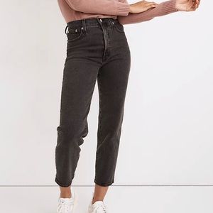 Madewell | Black High Rise The Perfect Vintage Crop Jeans